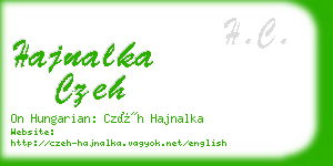 hajnalka czeh business card
